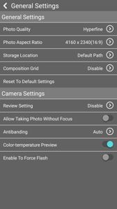 Interfejs aparatu po podłączeniu ZenFlash